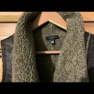Chocolate Winter Vest with Faux Fur Lining.